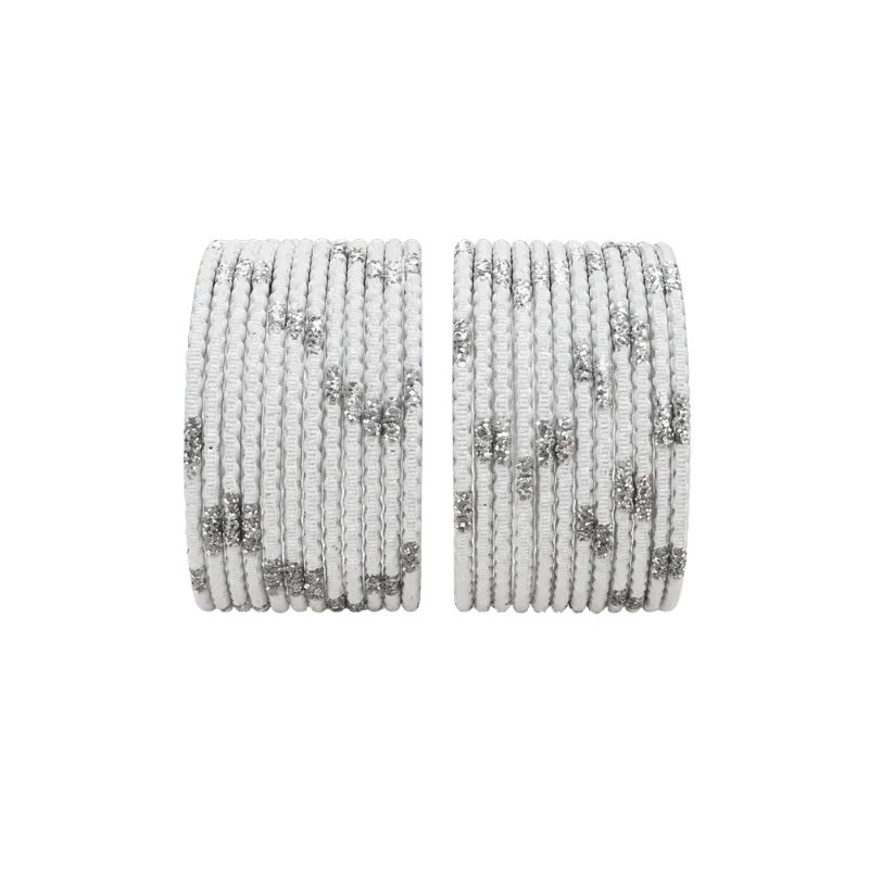 Aadhya Kids Bangles Set of 24 - Silver-White - Size 2.00-Global Food Hub