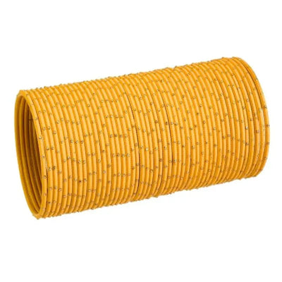 Agni Metal Bangles Size 2.10 - Set of 24 - Golden-Global Food Hub