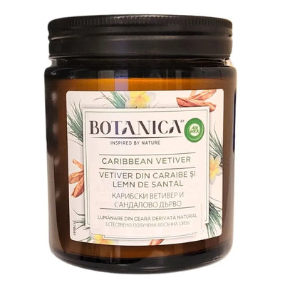 Air Wick Botanica Scented Candle Caribbean Vetiver & Sandalwood Burningtime 40 Hours-Global Food Hub