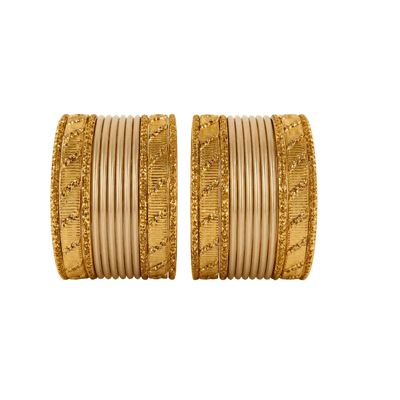 Amanat Kids Bangles Set of 24 - Golden - Size 2.00-Global Food Hub