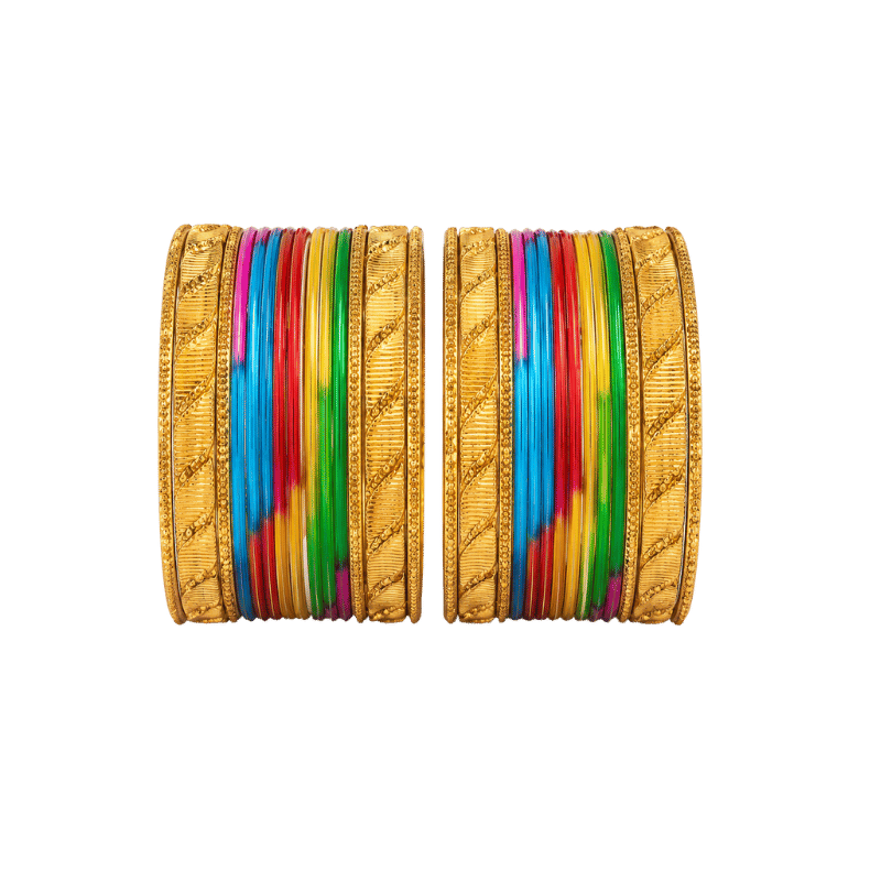 Amanat Kids Bangles Set of 24 - Multicolour- Size 1.14-Global Food Hub