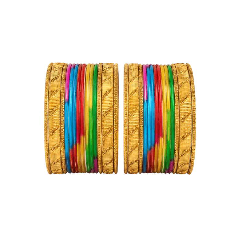 Amanat Kids Bangles Set of 24 - Multicolour- Size 1.14-Global Food Hub
