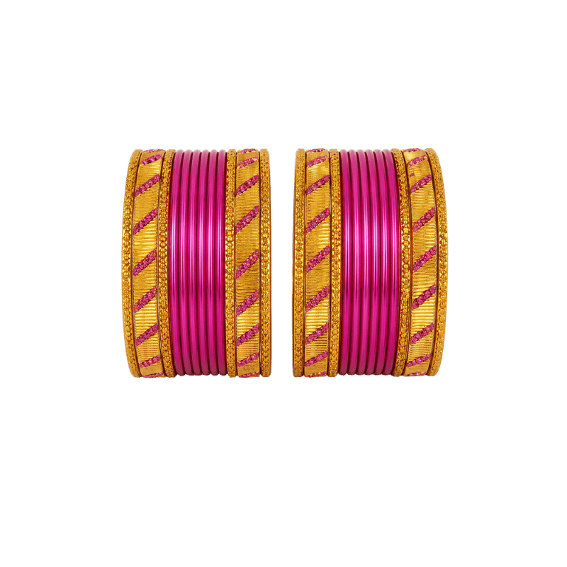 Amanat Kids Bangles Set of 24 - Pink - Size 1.14-Global Food Hub