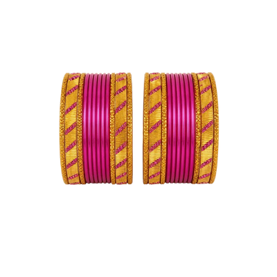 Amanat Kids Bangles Set of 24 - Pink - Size 2.00-Global Food Hub
