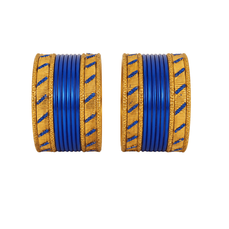 Amanat Kids Bangles Set of 24 - Royal Blue- Size 1.14-Global Food Hub
