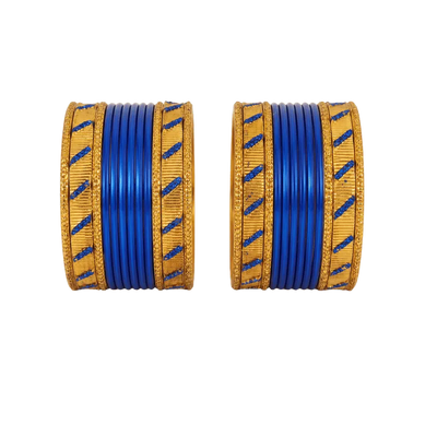 Amanat Kids Bangles Set of 24 - Royal Blue- Size 2.00-Global Food Hub