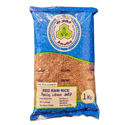 Amutha Red Raw Unpolished Rice-1 kg-Global Food Hub