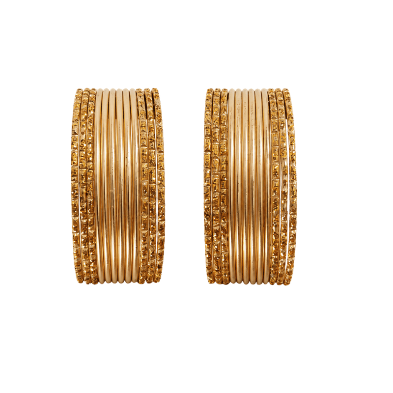 Anmol Kids Bangles Set of 24 - Golden - Size 1.14-Global Food Hub