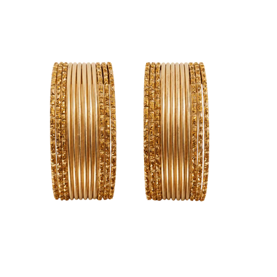 Anmol Kids Bangles Set of 24 - Golden - Size 2.20-Global Food Hub