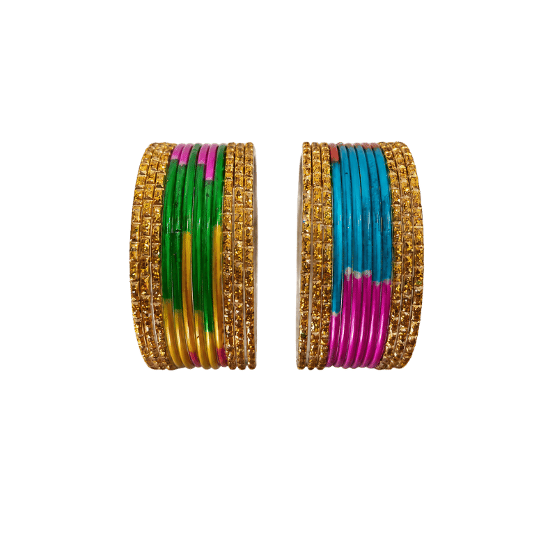 Anmol Kids Bangles Set of 24 - Multicolour- Size 1.14-Global Food Hub