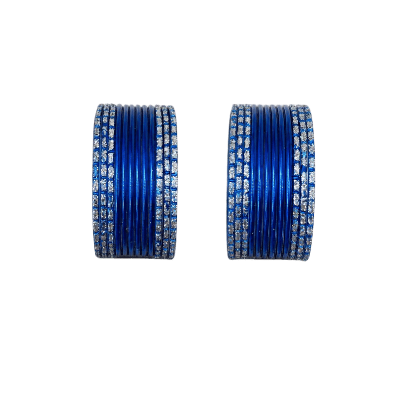 Anmol Kids Bangles Set of 24 - Royal blue- Size 1.14-Global Food Hub