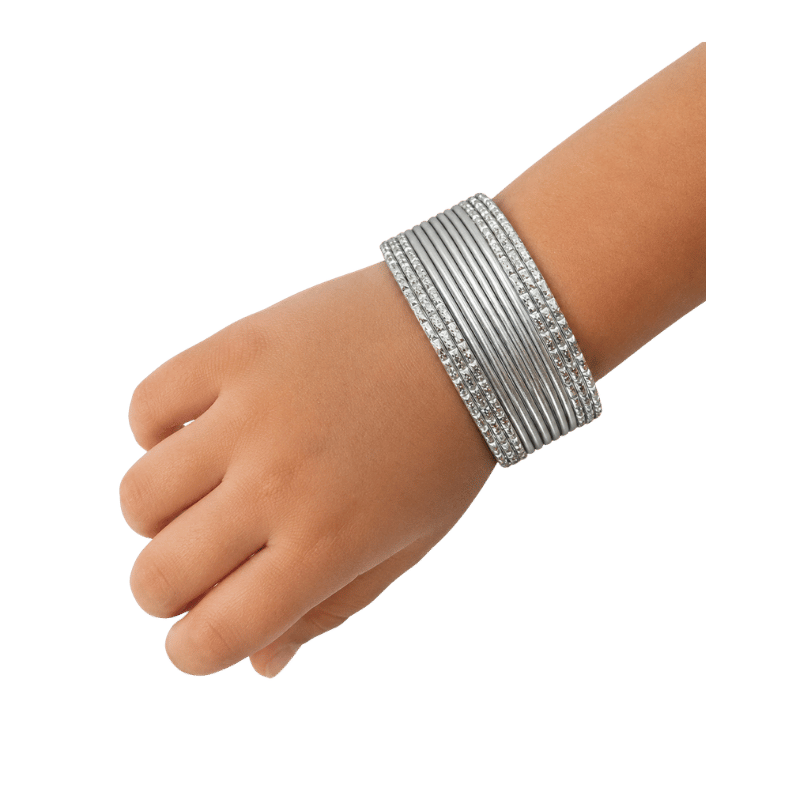 Anmol Kids Bangles Set of 24 -Silver- Size 1.14-Global Food Hub