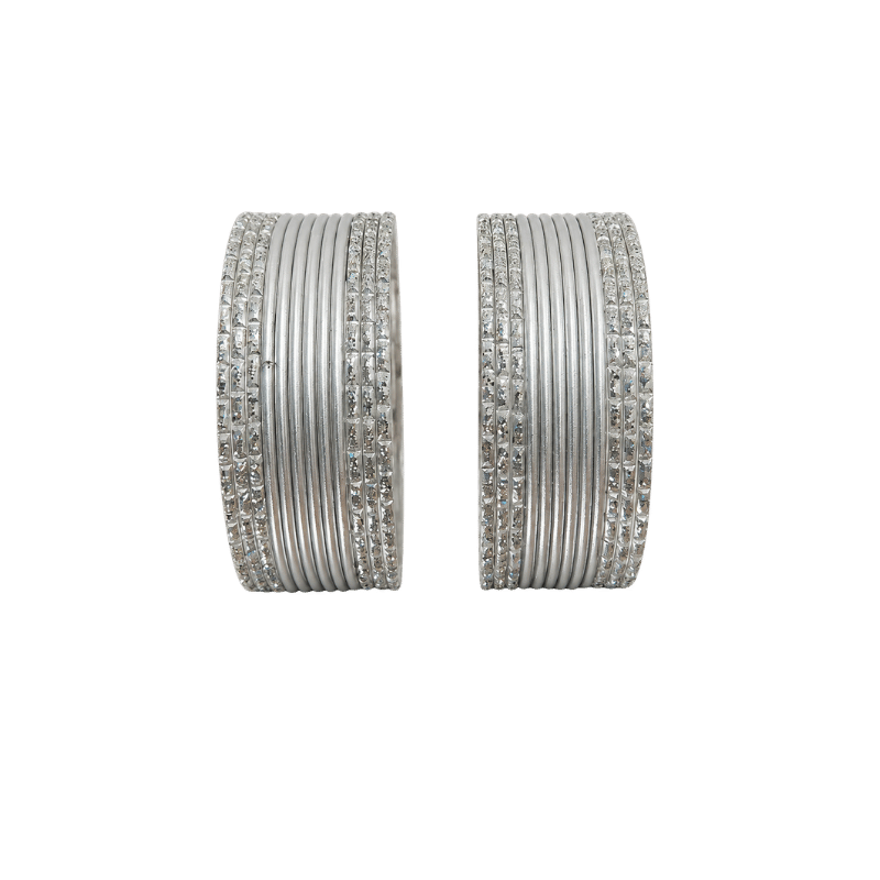 Anmol Kids Bangles Set of 24 -Silver- Size 1.14-Global Food Hub