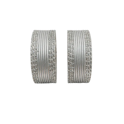 Anmol Kids Bangles Set of 24 -Silver- Size 2.00-Global Food Hub
