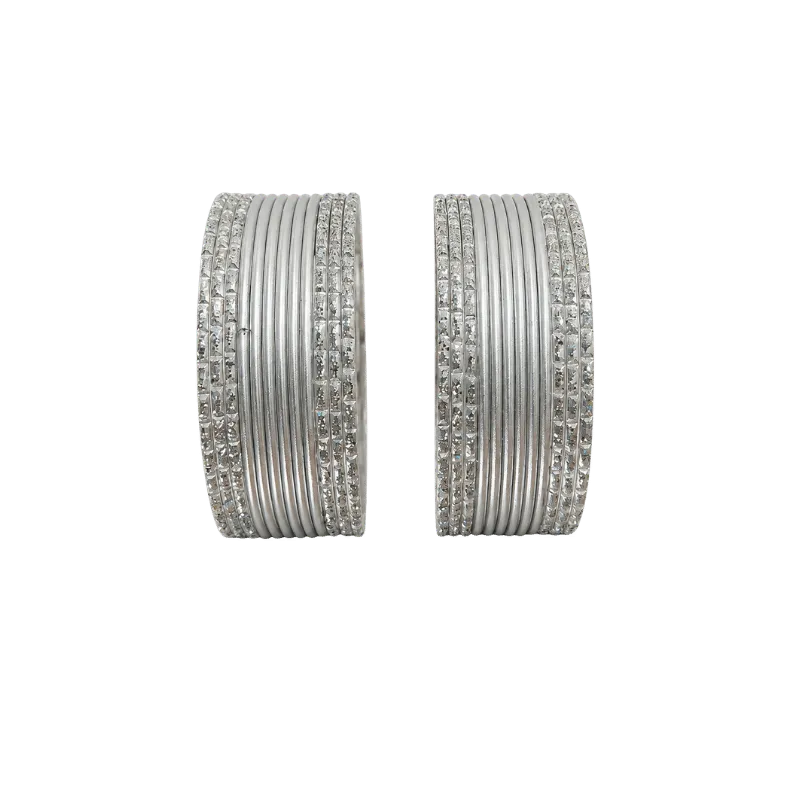 Anmol Kids Bangles Set of 24 -Silver- Size 2.20-Global Food Hub