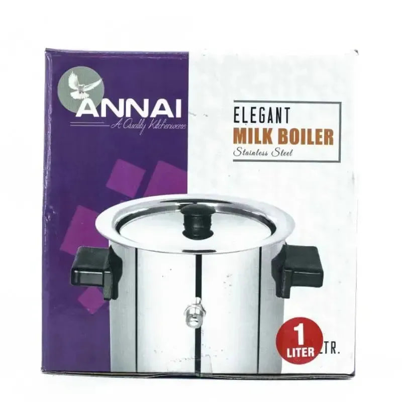 Annai Elegant Milk Boiler Stainless Steel 1 Liter-1 Liter-Global Food Hub