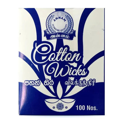 Annam - 100 pieces Cotton Wicks Short (Batti)-Global Food Hub