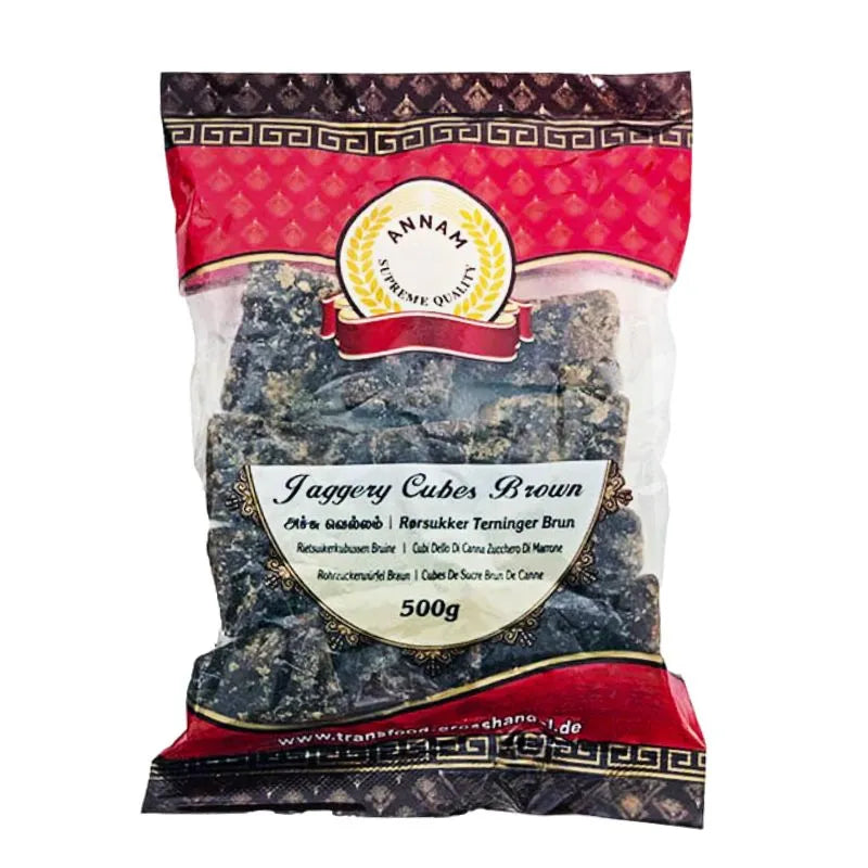 Annam Brown Jaggery Cubes - 500g-Global Food Hub