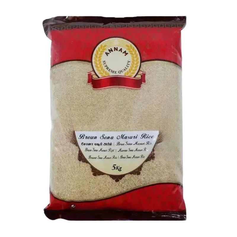 Annam Brown Sona Masoori Rice - 5Kgs-Global Food Hub