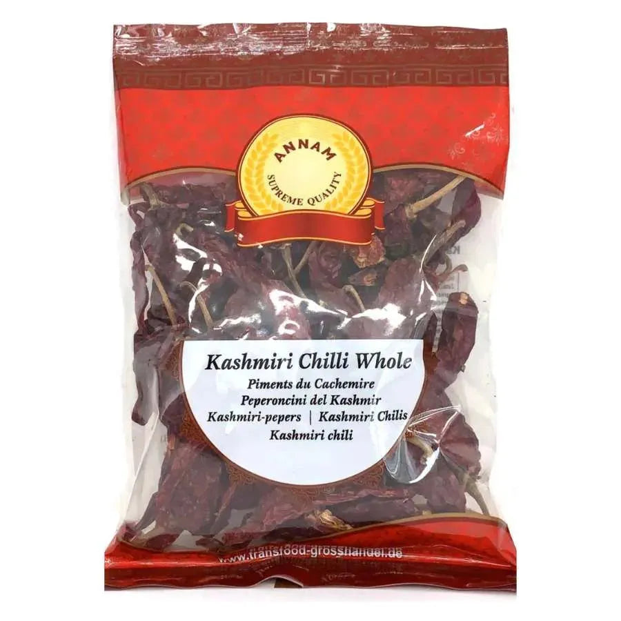 Annam Dried Kashmiri Chilli Whole - 1000g-Global Food Hub