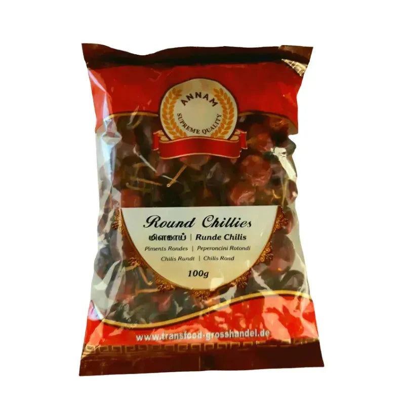 Annam Dried Round Red Chilli - 100g-Global Food Hub