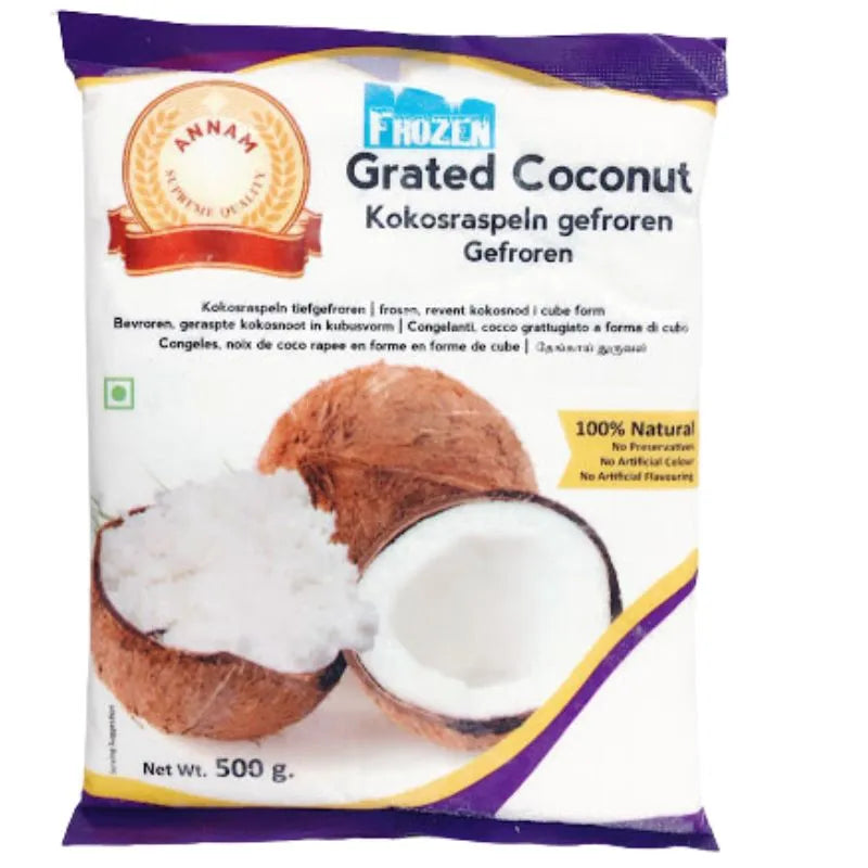 Annam Frozen Grated Coconut 500g-Global Food Hub