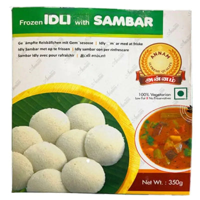 Annam Frozen Idly with Sambar - 350g-Global Food Hub