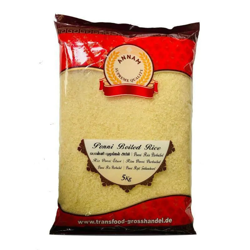 Annam Ponni Boiled Rice 5kg-Global Food Hub