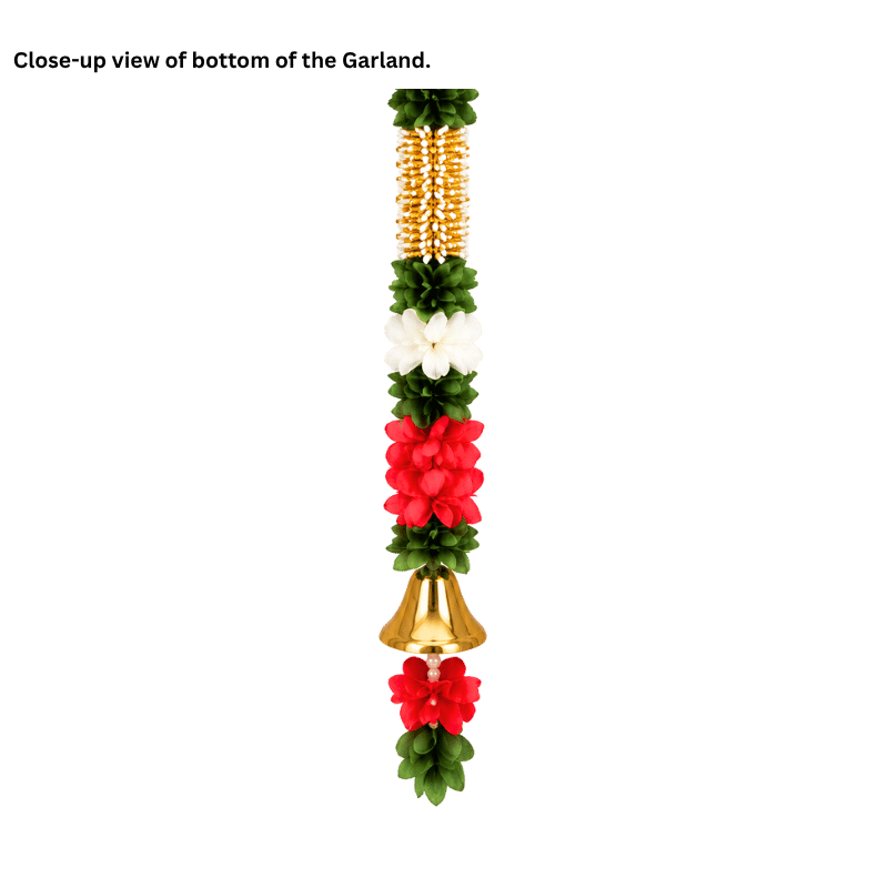 Artificial Garland 1 Pc - Multicolor with Golden Bell-Global Food Hub