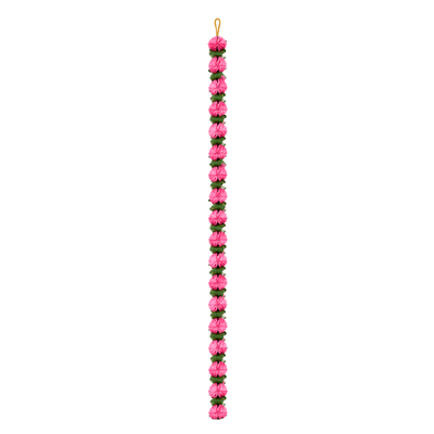 Artificial Garland 1 Pc - Pink with Leaf-Global Food Hub