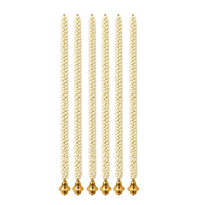 Artificial Garland 1 Pc - White with Golden Bell-Global Food Hub