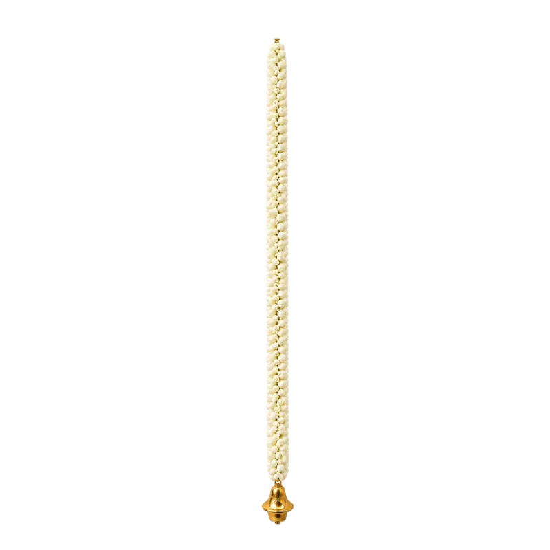 Artificial Garland 1 Pc - White with Golden Bell-Global Food Hub