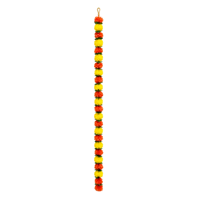 Artificial Garland 1 Pc - Yellow and Light Orange with Leaf-Global Food Hub
