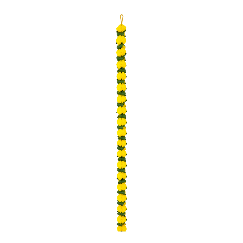 Artificial Garland 1 Pc - Yellow with Leaf-Global Food Hub