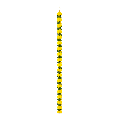 Artificial Garland 1 Pc - Yellow with Leaf-Global Food Hub