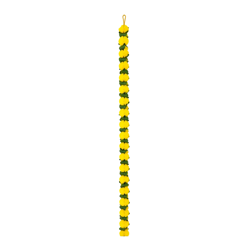 Artificial Garland 1 Pc - Yellow with Leaf-Global Food Hub