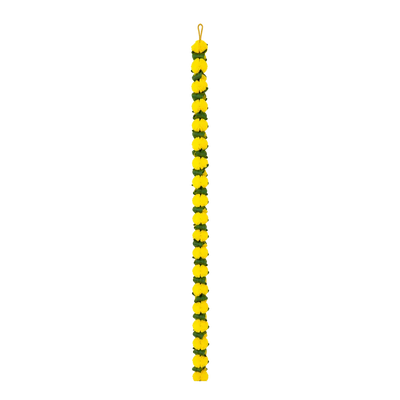Artificial Garland 1 Pc - Yellow with Leaf-Global Food Hub