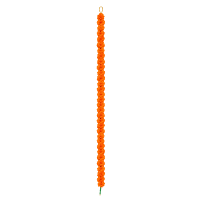 Artificial Marigold Garland 1 Pc - Dark Orange-Global Food Hub