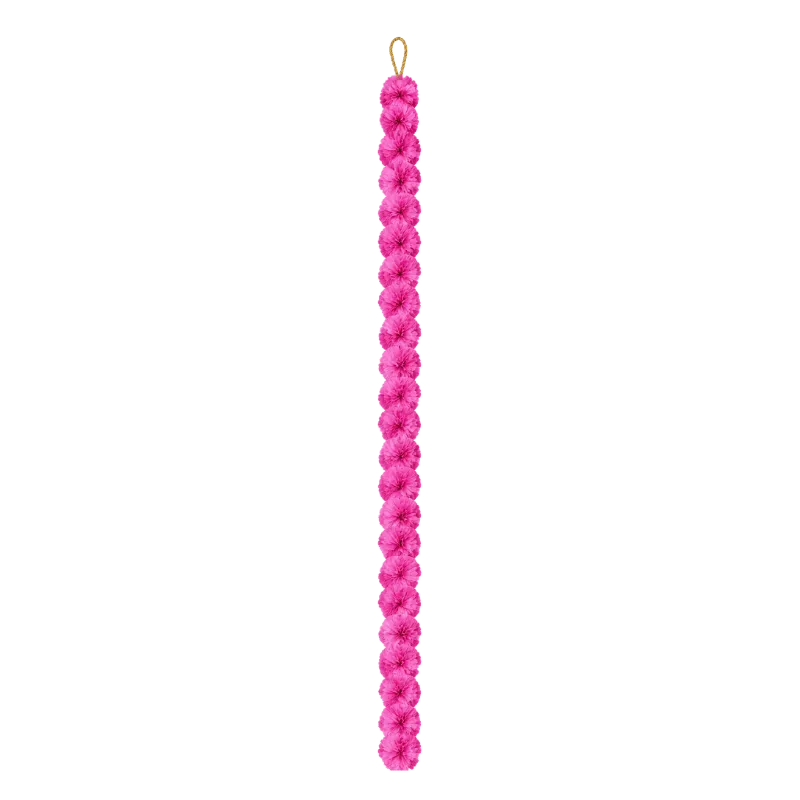 Artificial Marigold Garland 1 Pc - Light Pink-Global Food Hub