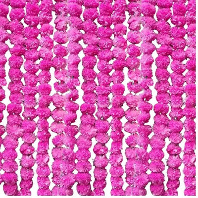 Artificial Marigold Garland 1 Pc - Light Pink-Global Food Hub