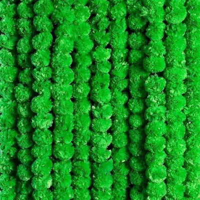 Artificial Marigold Garland 1Pc - Green-Global Food Hub