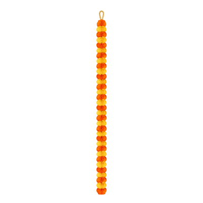 Artificial Marigold Garland 1Pc - Yellow Orange-Global Food Hub