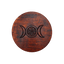 Artisan Round Wooden Side Table With Black Design-Global Food Hub