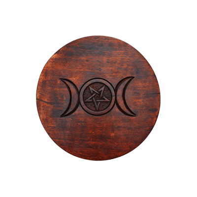 Artisan Round Wooden Side Table With Black Design-Global Food Hub
