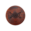 Artisan Round Wooden Side Table With Black Design-Global Food Hub