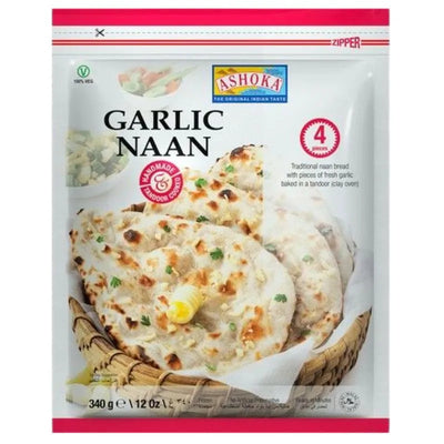 Ashoka Frozen Garlic Naan - 340g-Global Food Hub