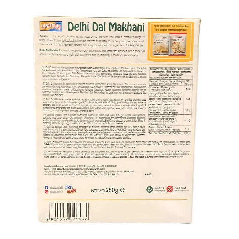 Ashoka Instant Delhi Dal Makhani - 280g-Global Food Hub