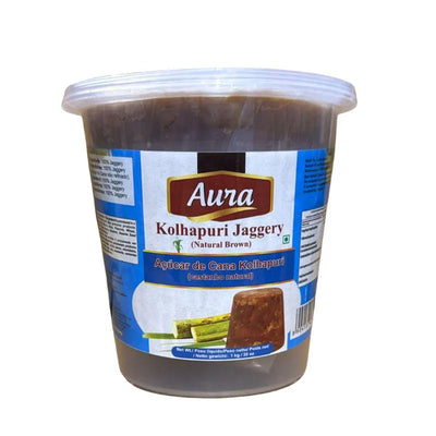Aura Kolhapuri Brown Jaggery - 1Kg-Global Food Hub