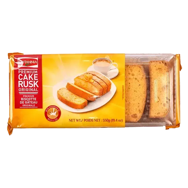 BRITANNIA Cake Rusk Original - 550g-Global Food Hub