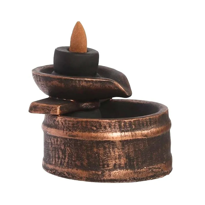 Back Flow Cone Incense Burner Antique Shiv-Global Food Hub